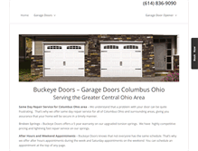 Tablet Screenshot of buckeyedoors.com